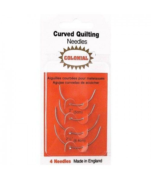 Colonial Needle - Aghi Curvi per Quilting e Cucito, 4 aghi