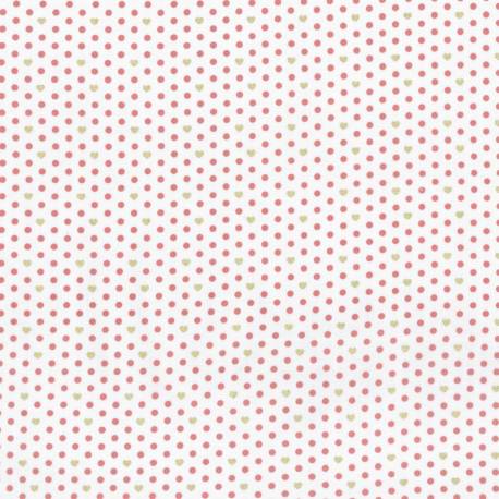 Lecien - LOYAL HEIGTHS by JERA BRANDVIG Fondo chiaro pois ROSA e cuori Lecien Corporation - 1