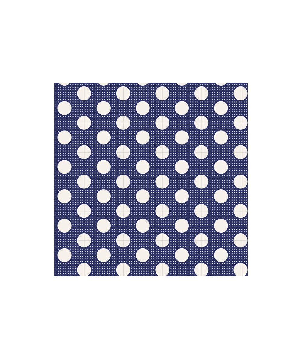 Tilda Medium Dot Night Blue, Tessuto Blu Notte a Pois Tilda Fabrics - 1