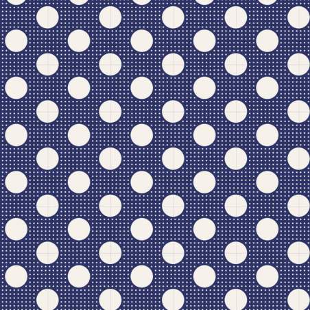 Tilda Medium Dots Night Blue, Tessuto Blu Notte a Pois Tilda Fabrics - 1