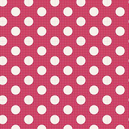 Tilda Medium Dot Red, Tessuto Rosso a Pois Tilda Fabrics - 1