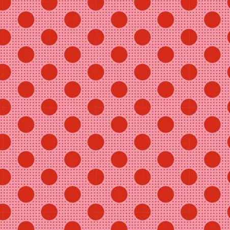 Tilda Medium Dots Salmone, Tessuto Rosa Salmone a Pois Tilda Fabrics - 1