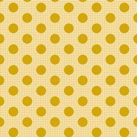 Tilda Medium Dots Flaxen Yellow, Tessuto Giallo Chiaro a Pois Tilda Fabrics - 1