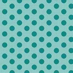 Tilda Medium Dots Dark Teal, Tessuto Verde Acqua Scuro a Pois Tilda Fabrics - 1
