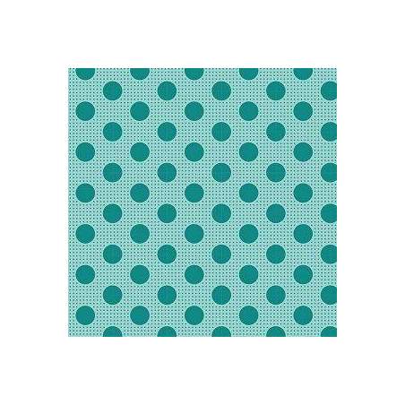 Tilda Medium Dot Dark Teal, Tessuto Verde Acqua Scuro a Pois Tilda Fabrics - 1