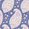 Tilda 110 PlumGarden, Teardrop Blueberry, disegno cashmere floreale, fondo blu Tilda Fabrics - 1