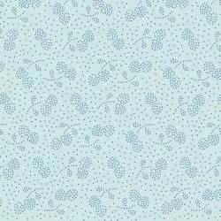 Tilda 110 PlumGarden Blenders, Berry Jam Teal, fondo verde acqua, motivo ciliegie a puntini blu Tilda Fabrics - 1