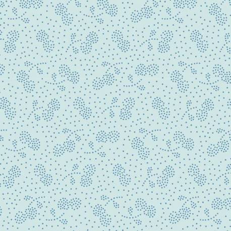 Tilda 110 PlumGarden Blenders, Berry Jam Teal, fondo verde acqua, motivo ciliegie a puntini blu Tilda Fabrics - 1