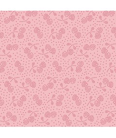 Tilda 110 PlumGarden Blenders, Berry Jam Peach, fondo pesca, motivo ciliegie a puntini rosa Tilda Fabrics - 1