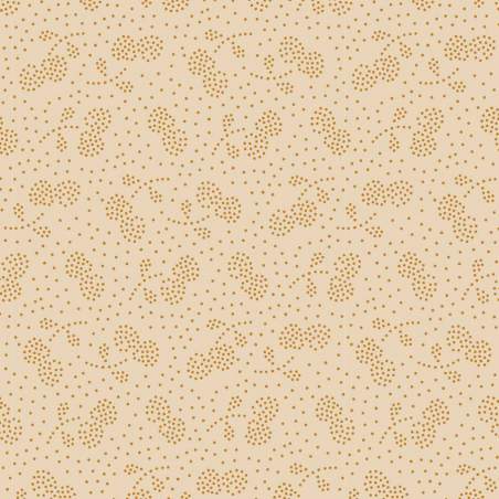 Tilda 110 PlumGarden Blenders, Berry Jam Wicher, fondo paglia, motivo ciliegie a puntini mostarda Tilda Fabrics - 1