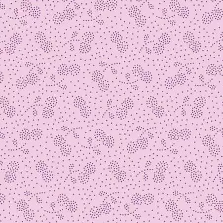 Tilda 110 PlumGarden Blenders, Berry Jam Plum, fondo Rosa, motivo ciliegie a puntini pink Tilda Fabrics - 1