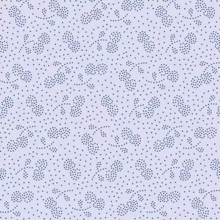 Tilda 110 PlumGarden Blenders, Berry Jam Blue, fondo azzurro, motivo ciliegie a puntini blu Tilda Fabrics - 1