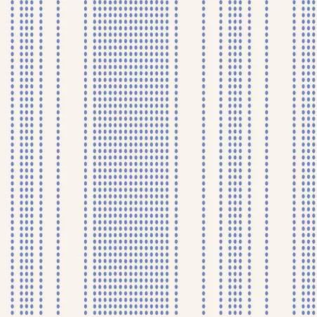 Tilda 110 Tea Towel Basics, Biscuit Stripe Blue - fondo chiaro con Righe puntinate Blu Tilda Fabrics - 1