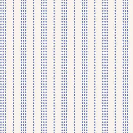 Tilda 110 Tea Towel Basics, Cookie Stripe Blue - fondo chiaro con Righe puntinate Blu Tilda Fabrics - 1