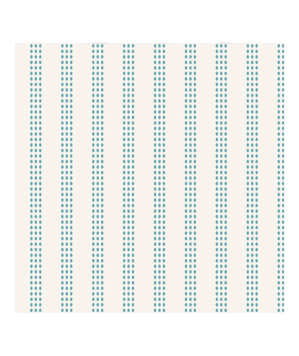 Tilda 110 Tea Towel Basics, SCONE Stipe Teal- fondo chiaro con righe a pois salvia Tilda Fabrics - 1