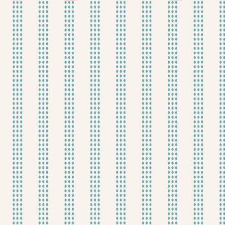Tilda 110 Tea Towel Basics, SCONE Stipe Teal- fondo chiaro con righe a pois salvia Tilda Fabrics - 1