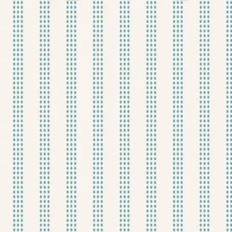 Tilda 110 Tea Towel Basics, Scone Stripe Teal - fondo chiaro con Righe puntinate Ottanio Tilda Fabrics - 1