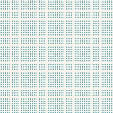 Tilda 110 Tea Towel Basics, Biscotti Plaid Teal - fondo chiaro con Quadretti puntinati Ottanio Tilda Fabrics - 1