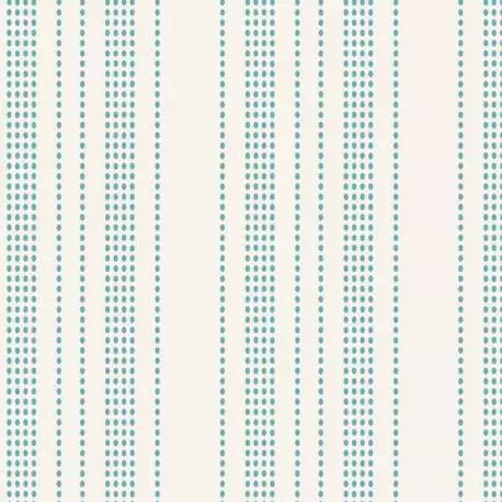Tilda 110 Tea Towel Basics, Spungecake Stripe Teal - fondo chiaro con Righe puntinate Ottanio Tilda Fabrics - 1