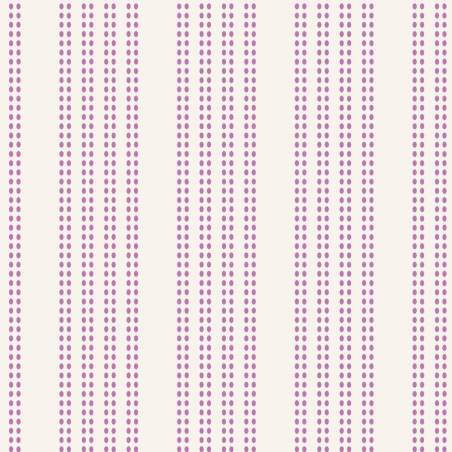 Tilda 110 Tea Towel Basics, Cantucci Stripe Plum - fondo chiaro con Righe puntinate Viola Prugna Tilda Fabrics - 1