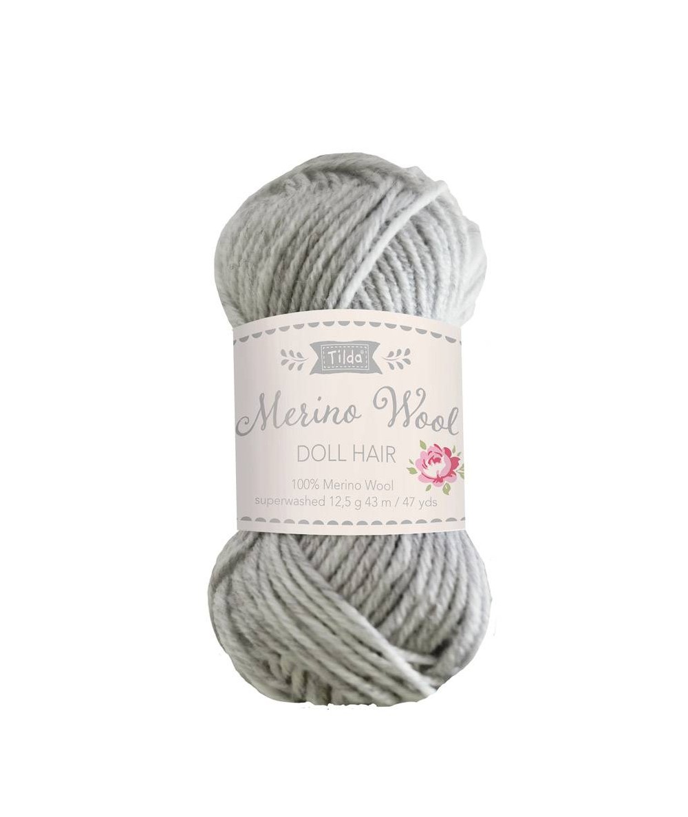 Tilda Capelli per Bambole in Baby Lana Merino, Nebbia 12,5 g Tilda Fabrics - 1