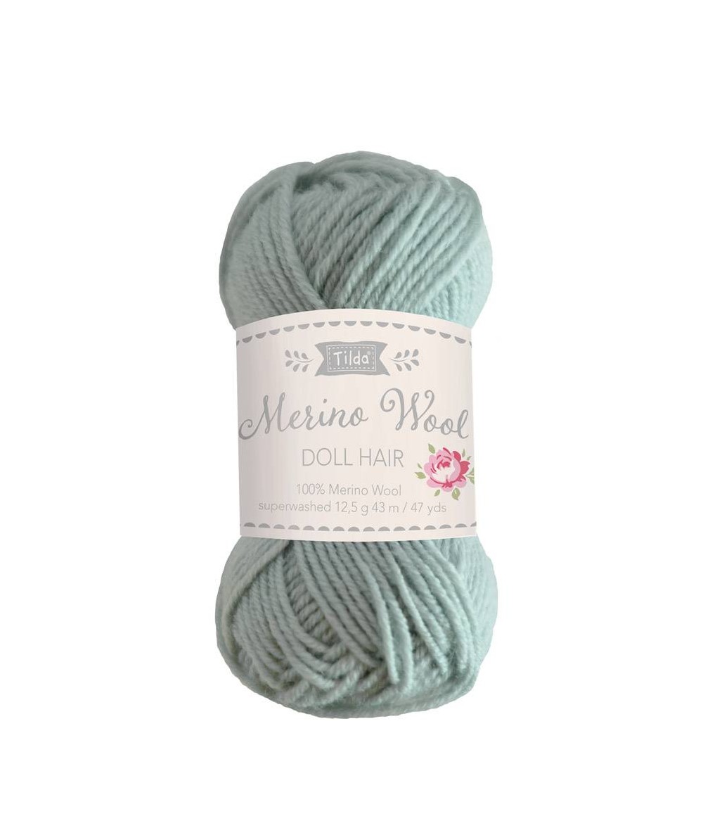 Tilda Capelli per Bambole in Baby Lana Merino, Salvia 12,5 g Tilda Fabrics - 1