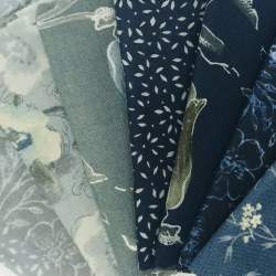 Pacchetto di Tessuto Giapponese Verde e Beige - 8 da 33 x 35 cm Roberta De Marchi - 2