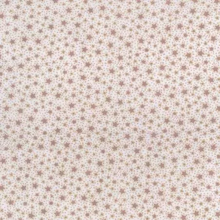 Lecien, Collezione Winter Playground by Lynette Anderson, tessuto beige con stelline dorate Lecien Corporation - 1