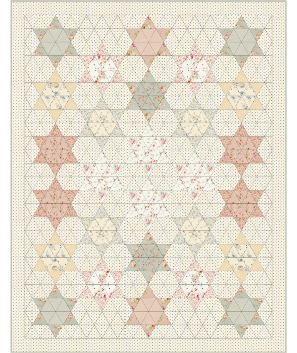 Kit di Tessuti per il Durham Stars Quilt Roberta De Marchi - 1