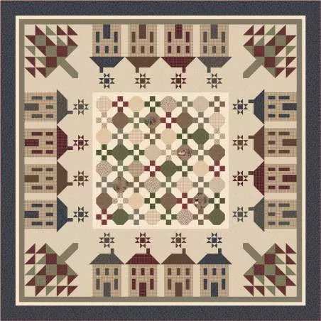 Kit Silent Night Quilt con Tessuti Winter Playground di Lynette Anderson Roberta De Marchi - 1