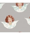 Tilda 110 Old Rose Angel Scraps, Tessuto Angeli su Grigio Tilda Fabrics - 1