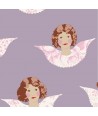 Tilda 110 Old Rose Angel Scraps, Tessuto Angeli su Lilla Malva Tilda Fabrics - 1
