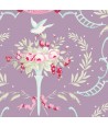 Tilda 110 Old Rose Birdsong, Tessuto Fiori e Uccelli su Lilla Malva Tilda Fabrics - 1