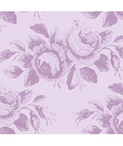 Tilda 110 Old Rose Mary, Tessuto con Rose Stilizzate su Lilla Polvere Tilda Fabrics - 1