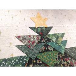 Kit Pannello Patchwork Albero di Natale | Kit di tessuti con Cartamodello Roberta De Marchi - 4