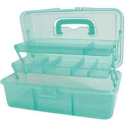 Bohin, Valigetta Organizer Porta Attrezzi per il Cucito con 2 Ripiani, Tiffany - 30 x 17 x 14 cm Bohin - 1