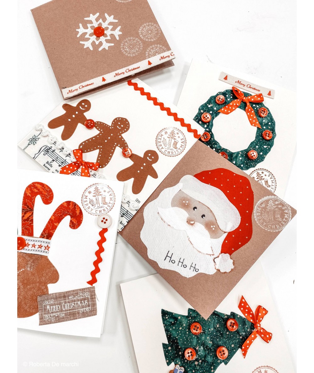 Cartamodello Gratuito in PDF - Applicazioni di Natale per Cartoline Roberta De Marchi - 2