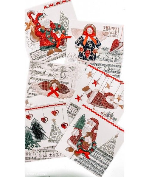 Cartamodello Gratuito in PDF - Applicazioni di Natale per Cartoline Roberta De Marchi - 3
