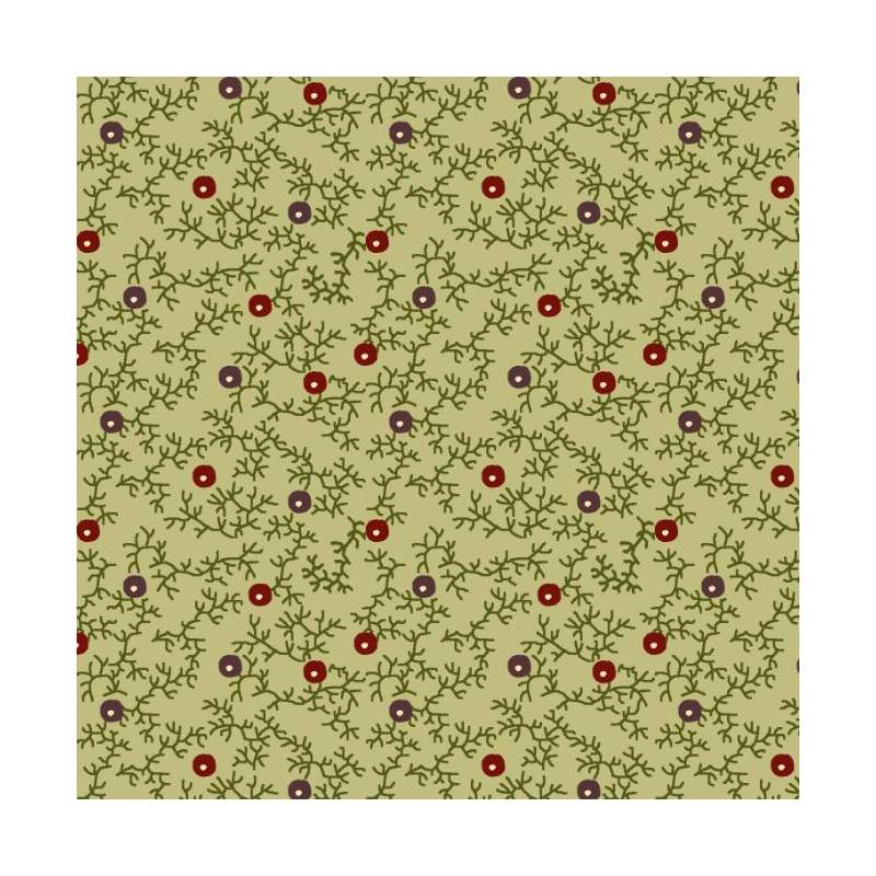 Contemporary Classics - Blackberry Hedge - Sage Green Ellie's Quiltplace Textiles - 1