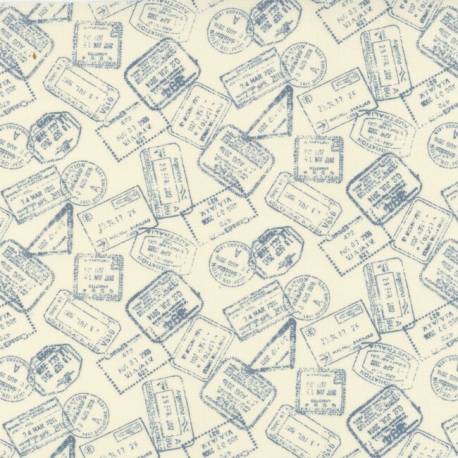 American Country 19th by Masako Wakayama - Tessuto Ghiaccio Ceruleo Lecien Corporation - 1