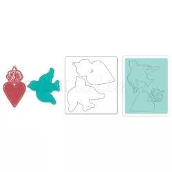 Bigz Die w/Bonus Textured Impressions Heart Crown & Bird Tags by Jen Long_WWC Sizzix - Big Shot - 2