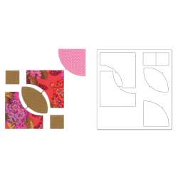 Bigz Pro Die Rose Dream, 7" Assembled or Drunkard's Path, 5 1/2" Assembled Sizzix - Big Shot - 2