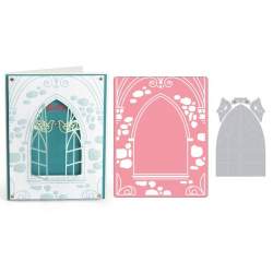 Impresslits Embossing Folder Wedding Window by Katelyn Lizardi - Finestra Sizzix - Big Shot - 1