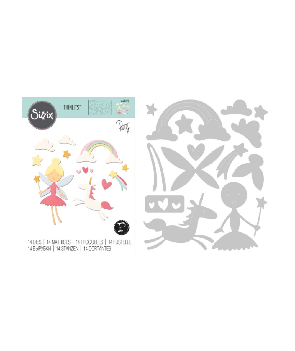 Thinlits Die - Set 14PK Fantasy by Pete Hughes Sizzix - Big Shot - 1
