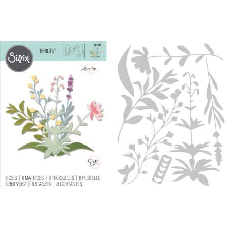 Thinlits Die - Set 8PK Spring Stems by Olivia Rose Sizzix - Big Shot - 1