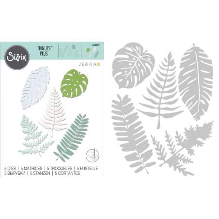 Thinlits Plus Die - Set 5PK Large Tropicals by Jenna Rushforth Sizzix - Big Shot - 1