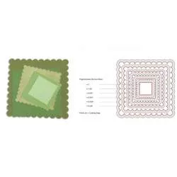 Framelits Die Set 8PK Squares, Scallop Sizzix - Big Shot - 1