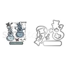 Framelits Die Set 9PK w/Stamps - Snowman Blueprint by Tim Holtz Sizzix - Big Shot - 2