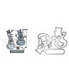 Framelits Die Set 9PK w/Stamps - Snowman Blueprint by Tim Holtz Sizzix - Big Shot - 2