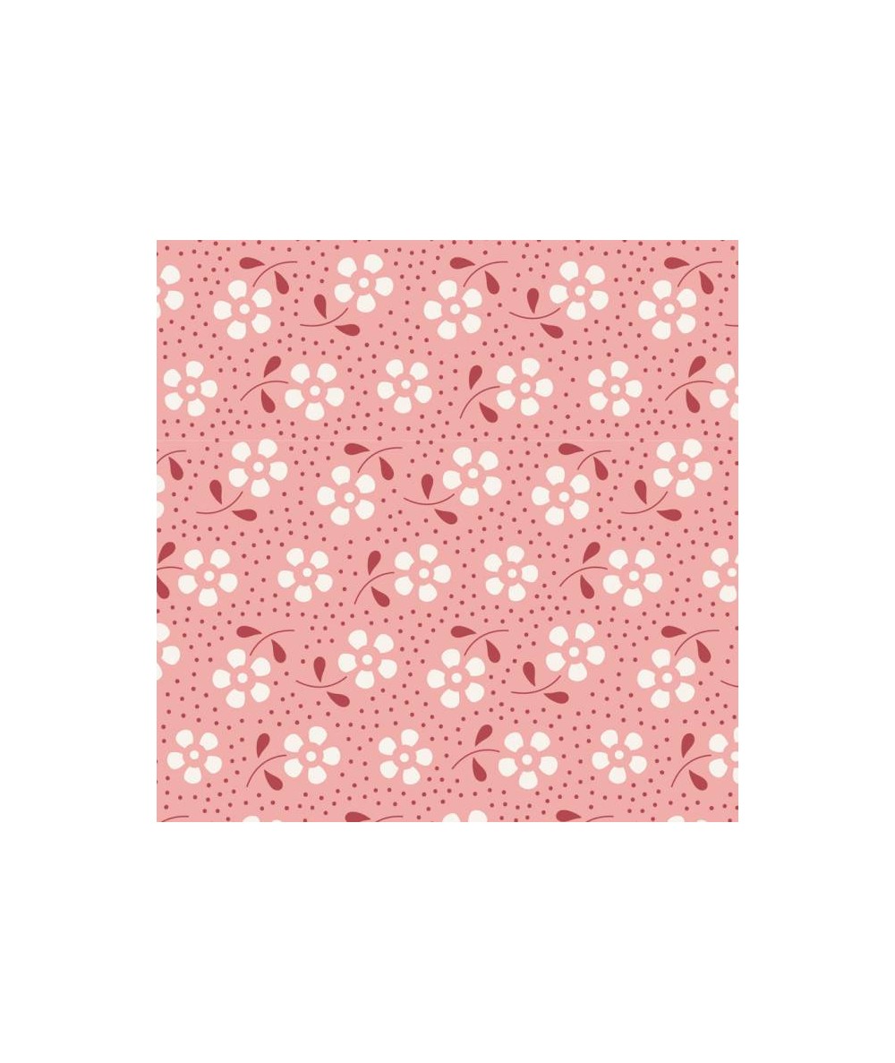 Tilda 110 Meadow Basics Peach, Tessuto con Fiori su fondo Pesca Tilda Fabrics - 1